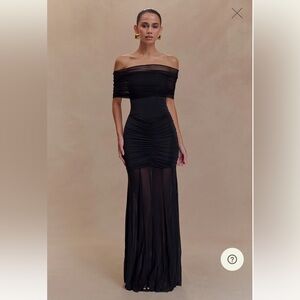Meshki Black Strapless Maxi Dress
